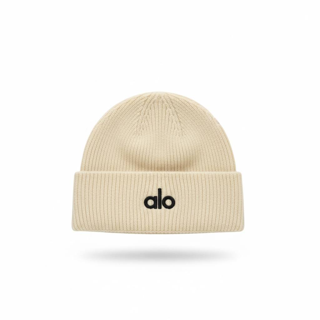 🤍 Alo Cream Winter Knit Set – Beanie, Scarf & Gloves Minimal Luxury ❄️