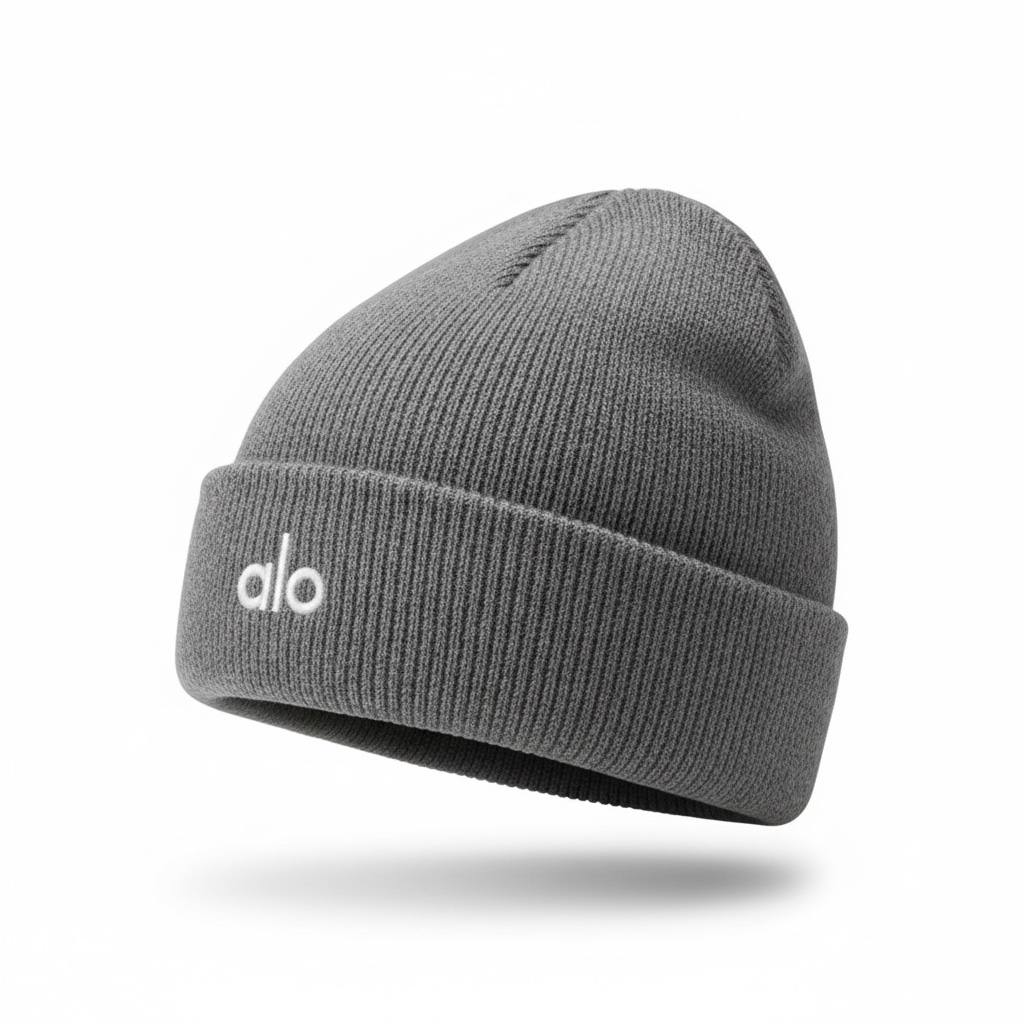 š©¶ Alo Grey Winter Knit Set ā Beanie, Scarf & Gloves Minimal Comfort āļø
