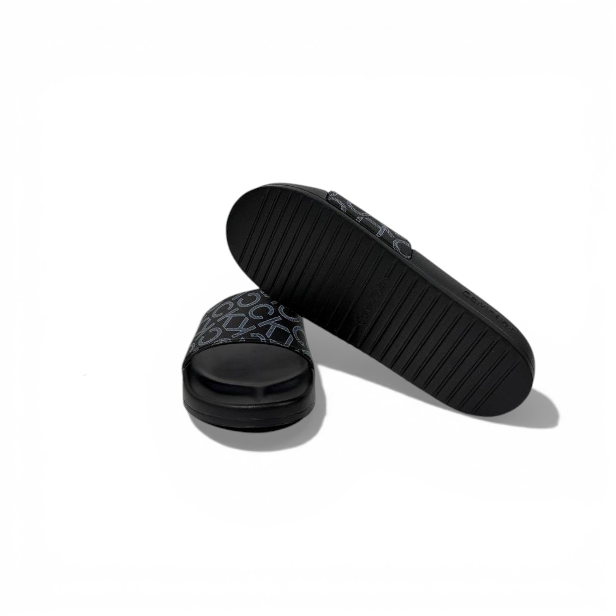 🖤 Calvin Klein Monogram Black Slides