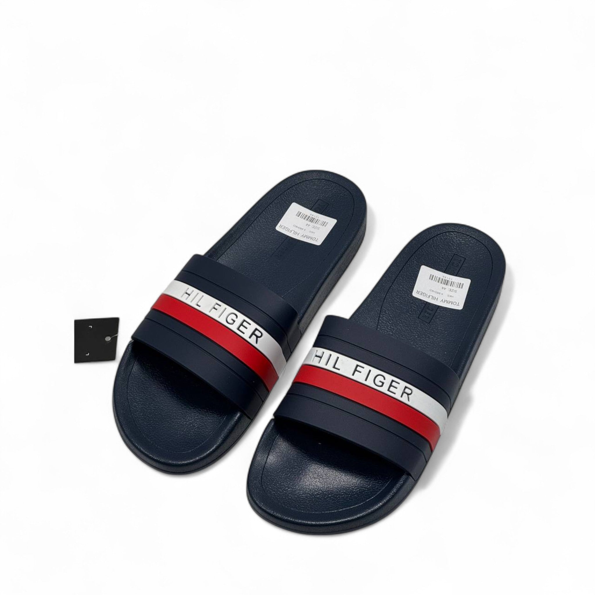 Tommy Hilfiger Sliders – Navy Blue with Signature Stripe