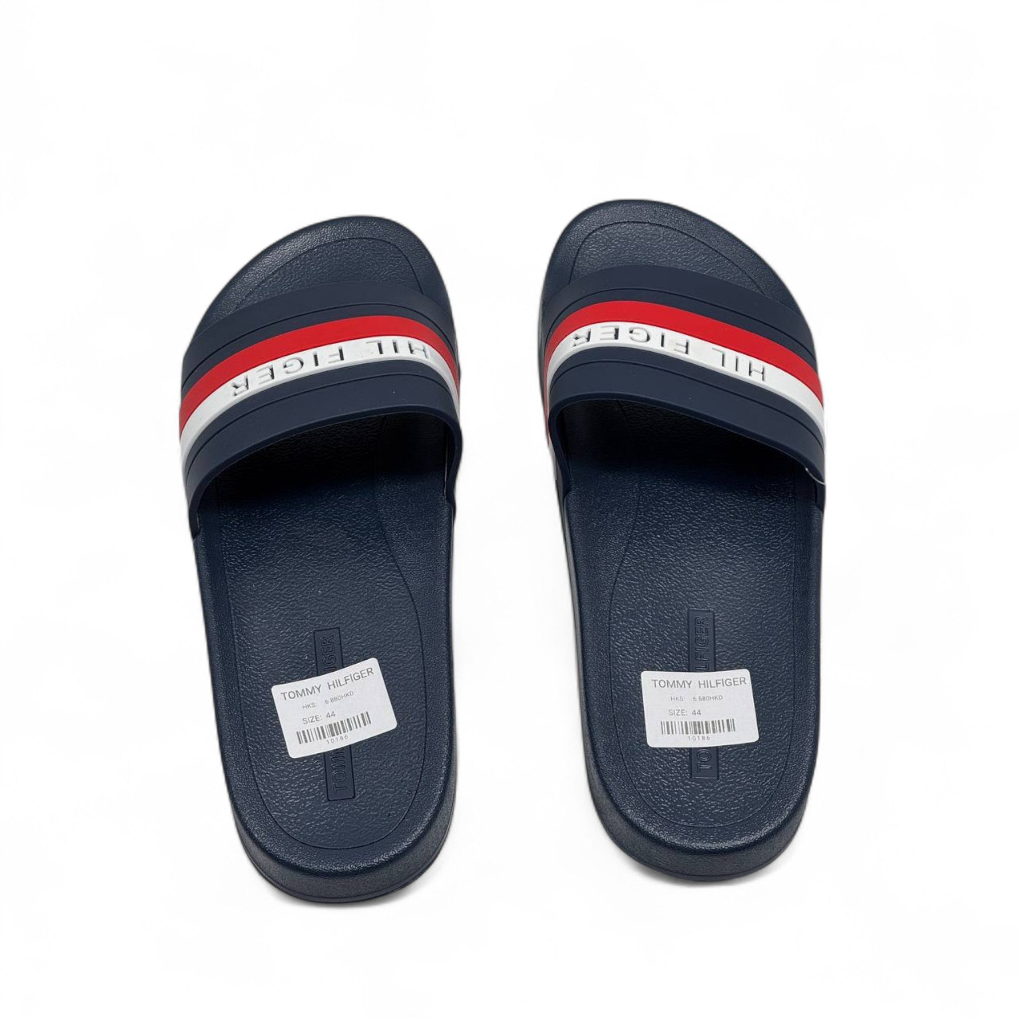 Tommy Hilfiger Sliders – Navy Blue with Signature Stripe