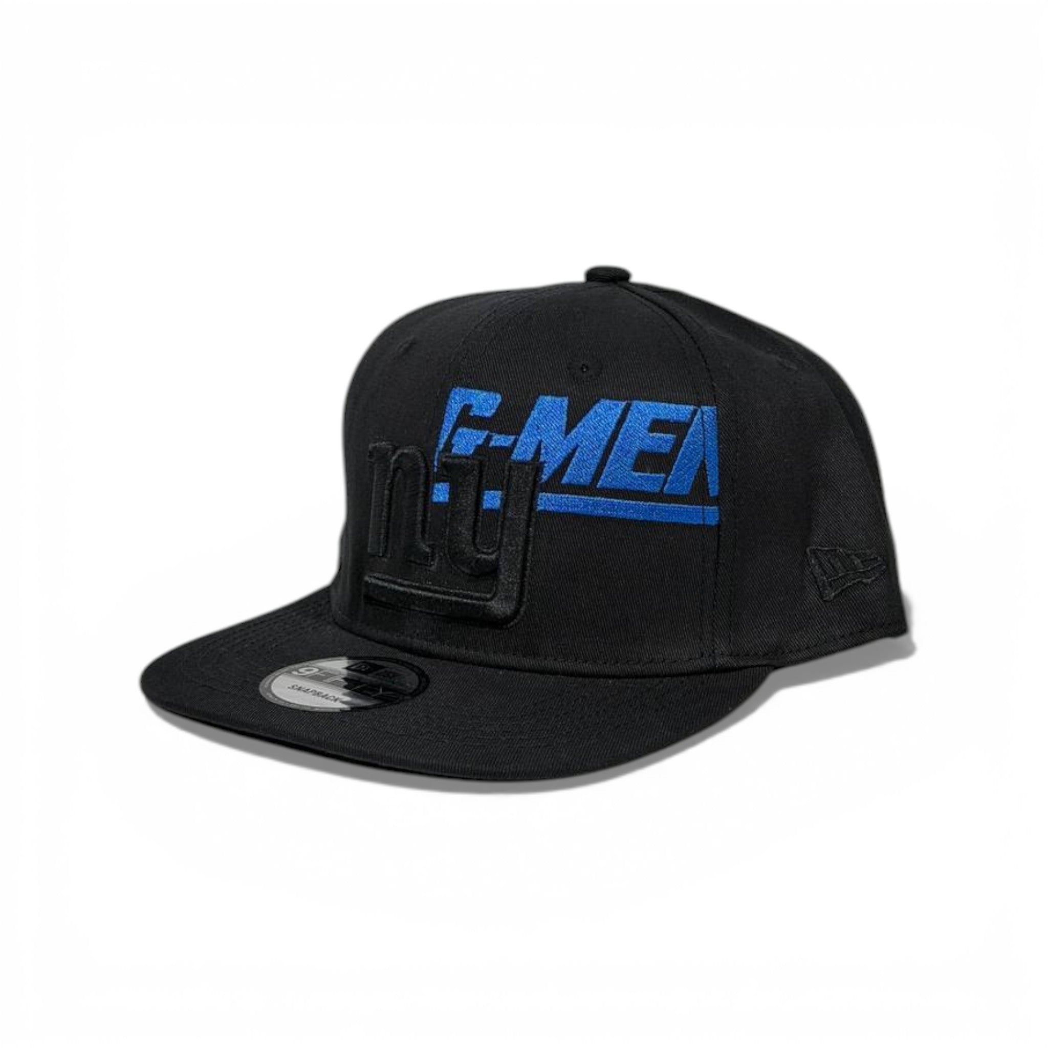 🧢 New York Giants Black Flat Brim Cap – Bold NFL Streetwear 🖤💙🏈