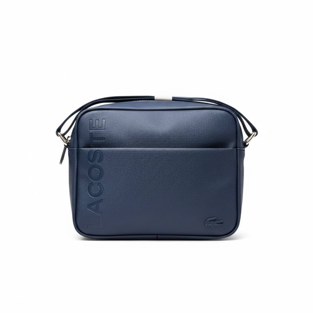 đ Lacoste Menâs Crossbody Bag â Navy Blue Minimal Elegance