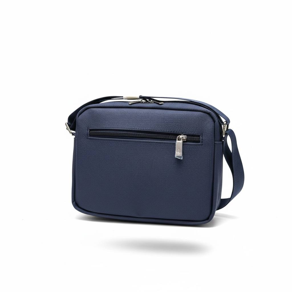 đ Lacoste Menâs Crossbody Bag â Navy Blue Minimal Elegance