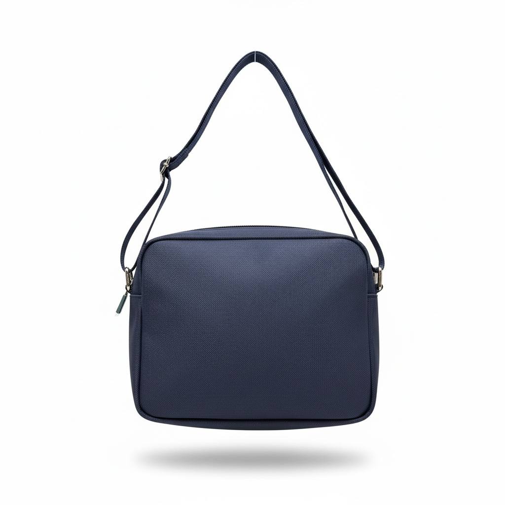 đ Lacoste Menâs Crossbody Bag â Navy Blue Minimal Elegance