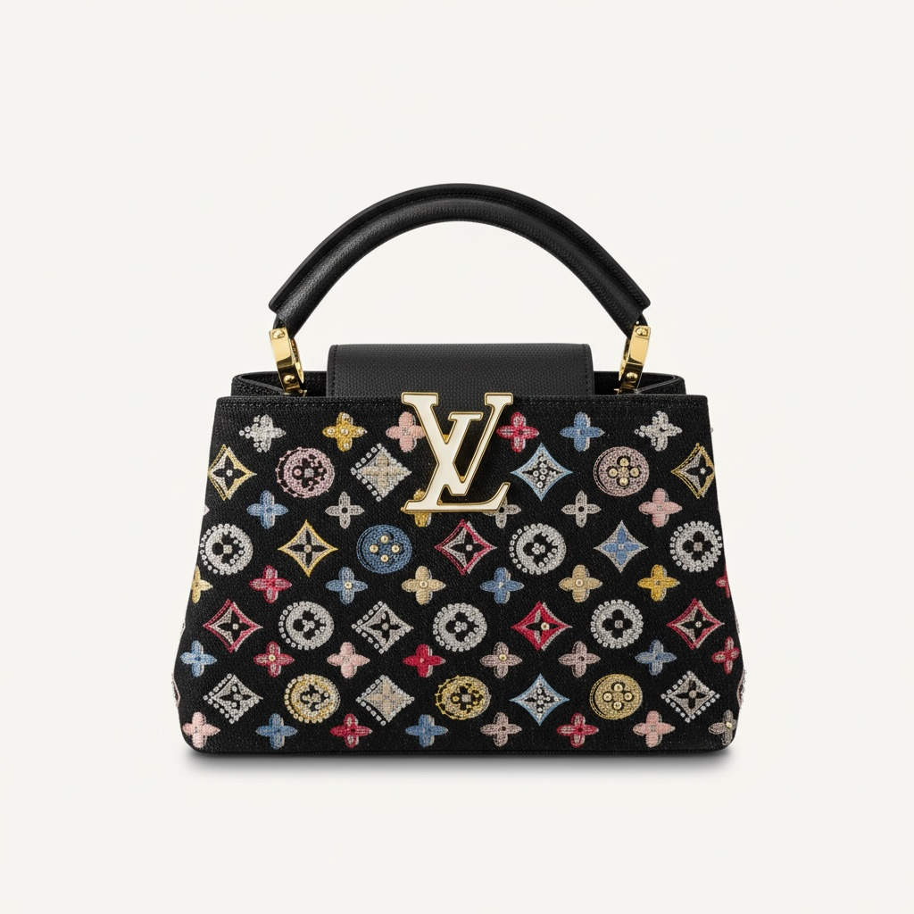 πβ¨ Louis Vuitton Capucines Mini β Beaded Monogram Black ππ€