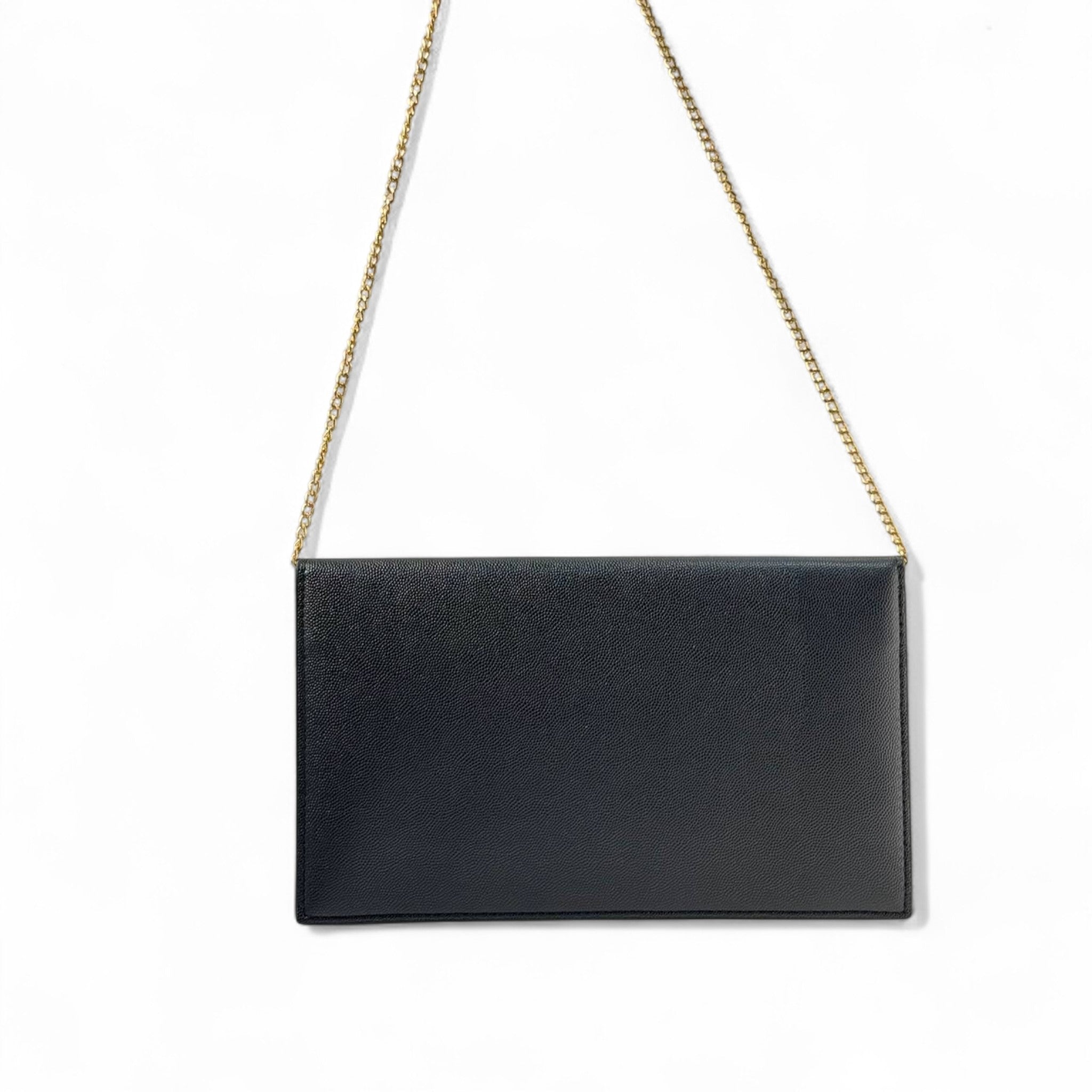 π€ YSL Classic Black Envelope Chain clutch β Timeless Elegance