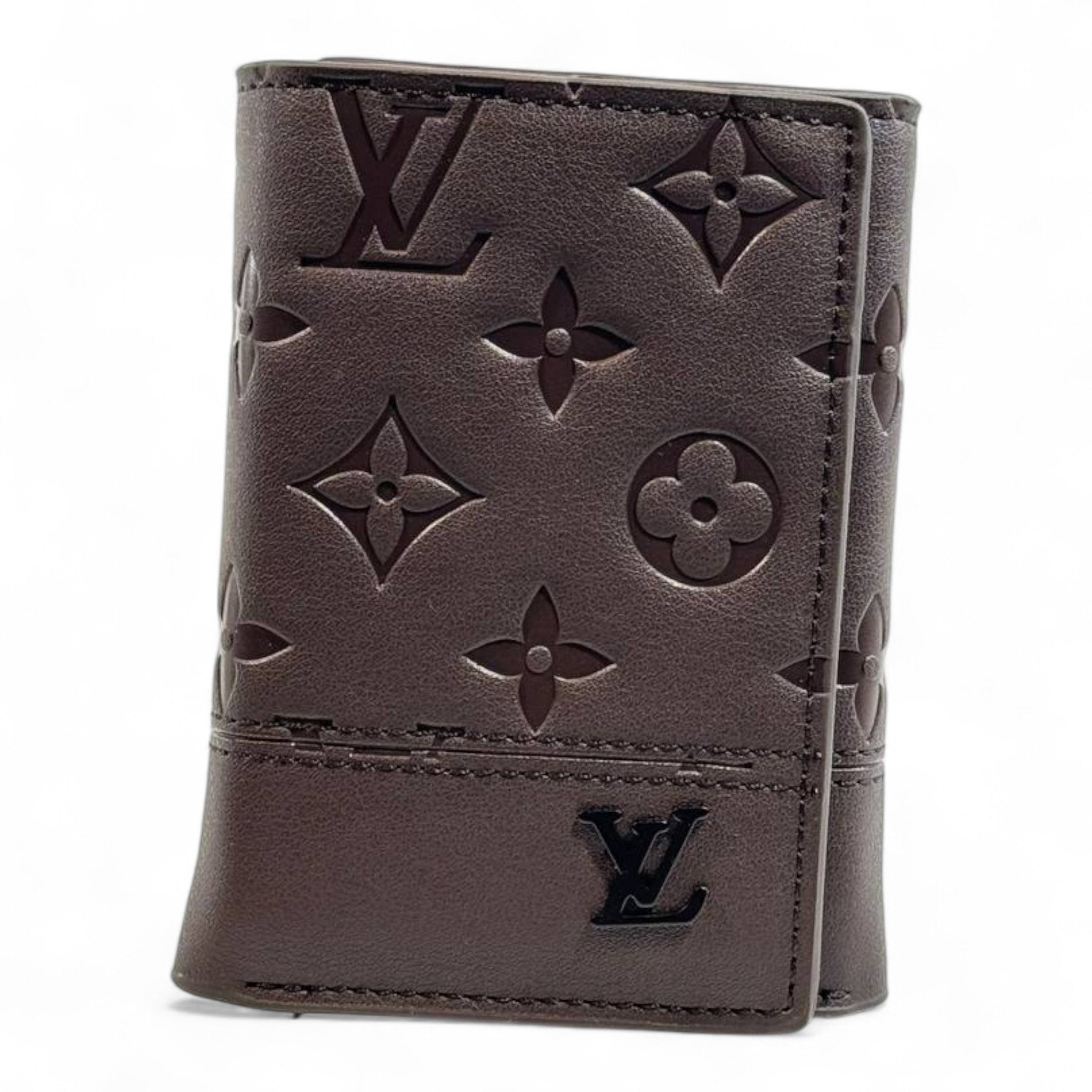 Louis Vuitton Monogram Embossed Trifold Wallet – Chocolate Brown Edition