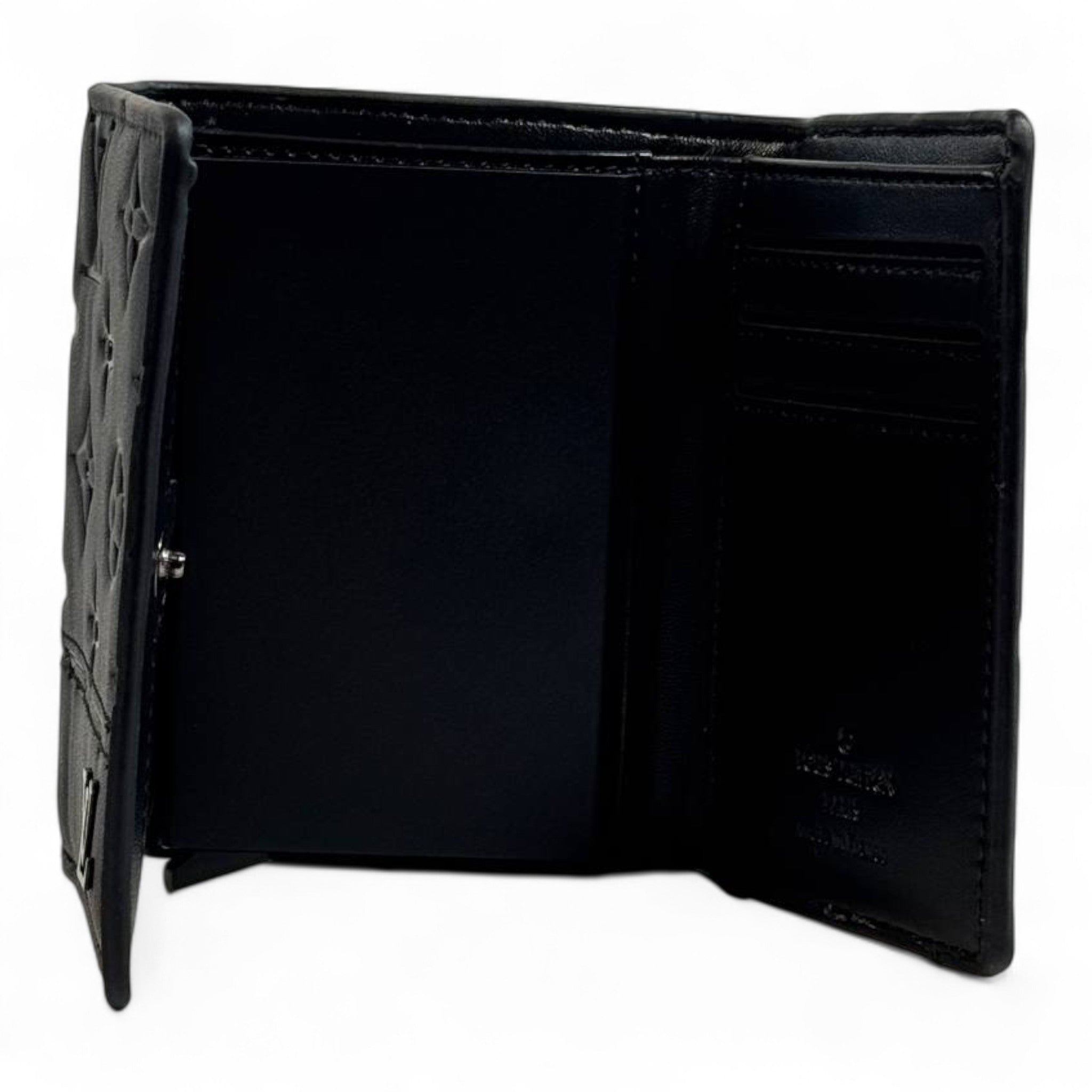 π€ Louis Vuitton Monogram Embossed Trifold Wallet β Midnight Black Edition β‘
