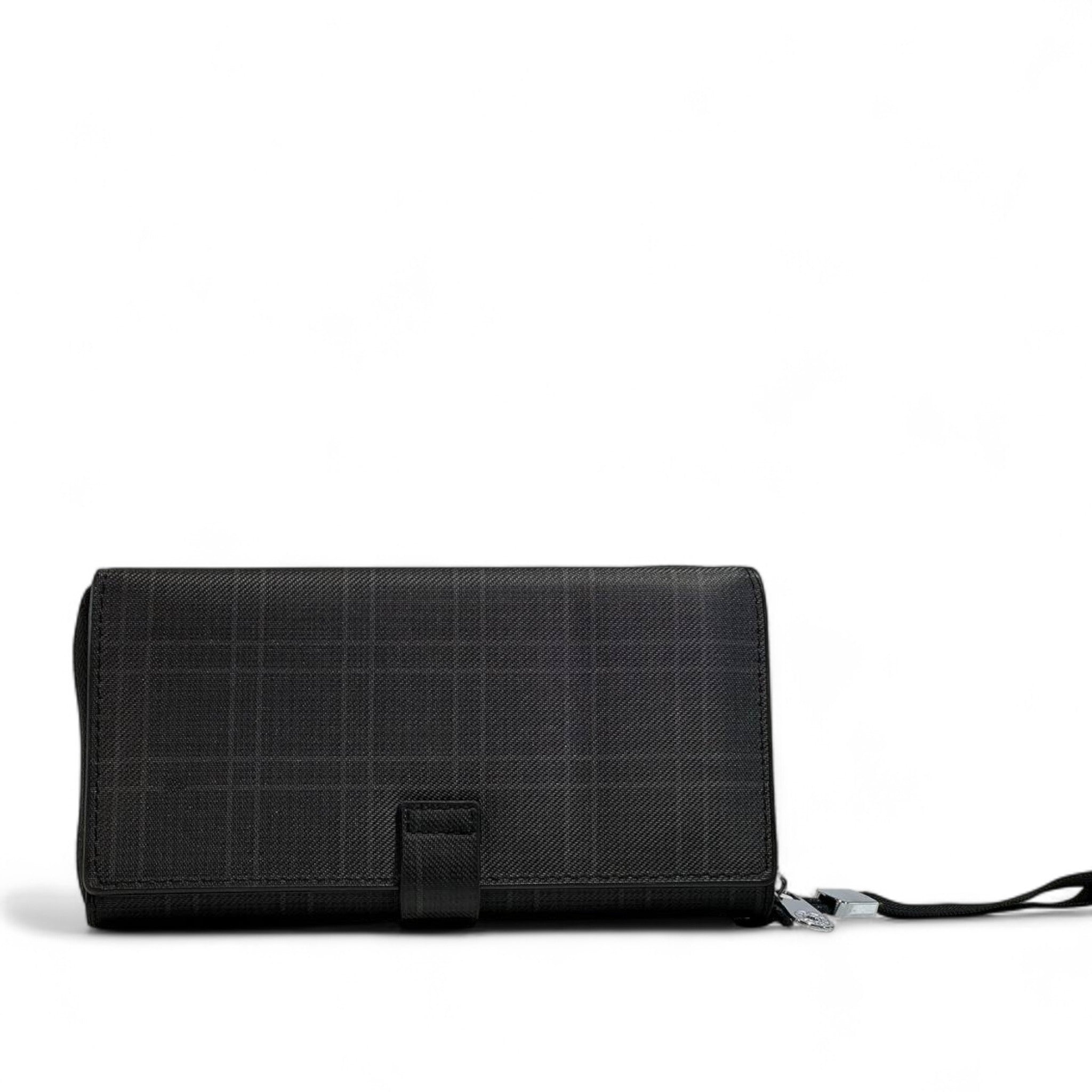 🖤 Montblanc Checkered Long Wallet – Black Edition ✨