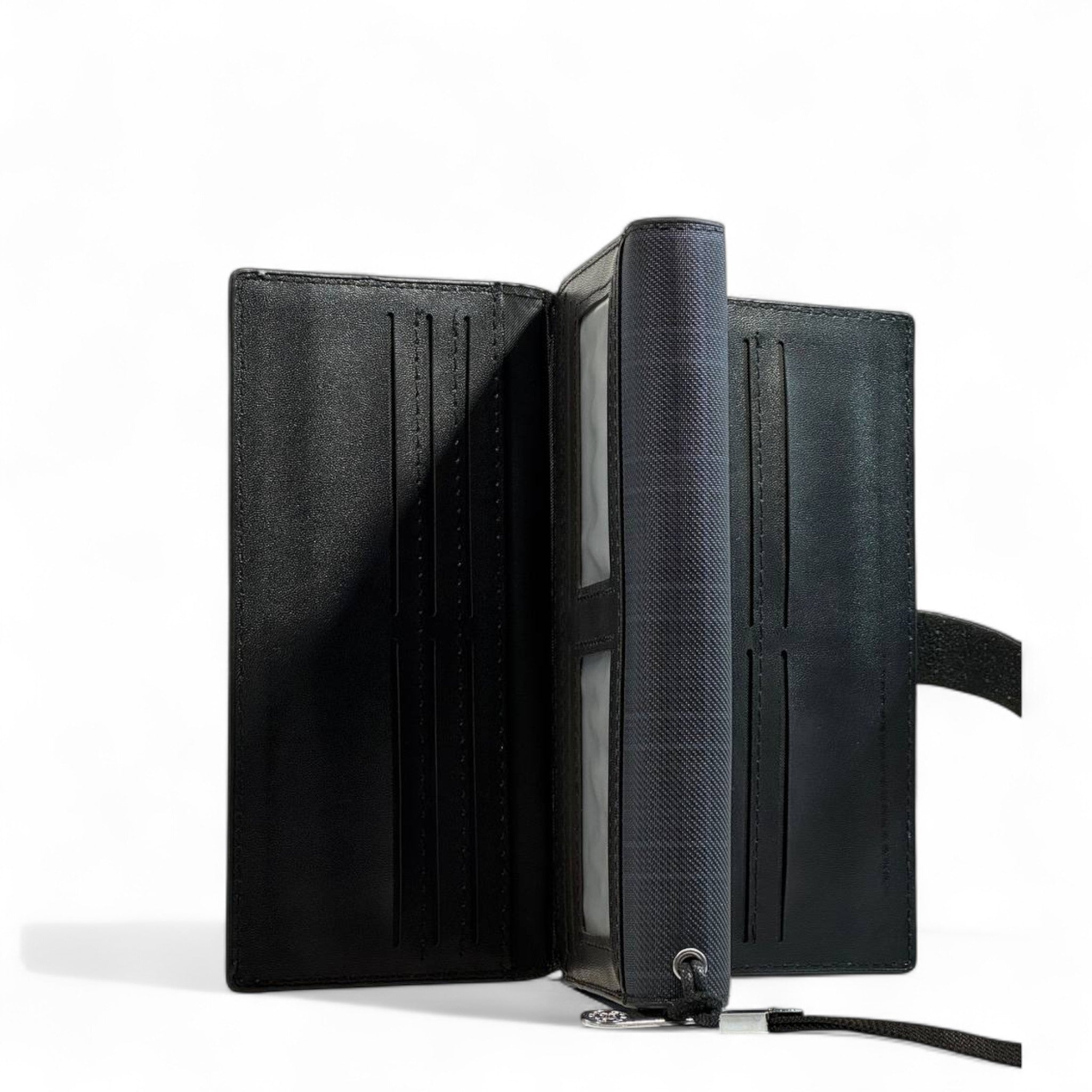 💙 Montblanc Blue Check Long Wallet – Signature Edition 💼