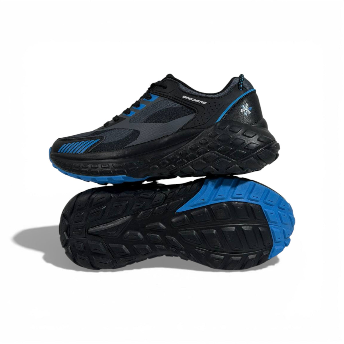 🔵⚫ Skechers Monster Evo Sneakers – Rugged Performance with Bold Sporty Style 👟🔥
