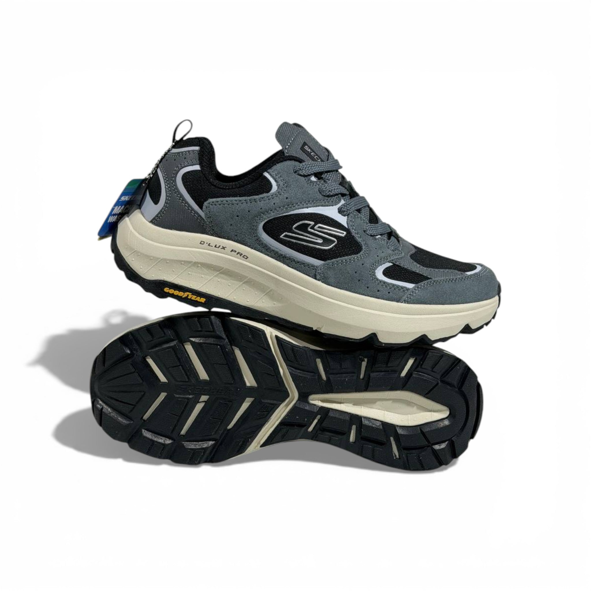 🩶 Skechers D’Lux Pro x Goodyear Sneakers – Ultimate Comfort & Durable Performance 👟✨