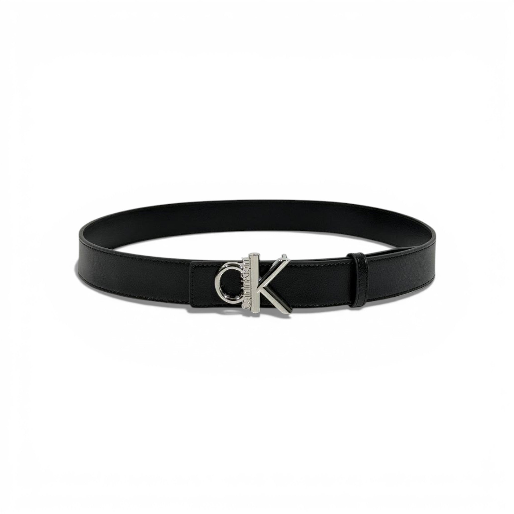 🖤 CK Logo Belt with Silver Buckle-120cm | Minimal Luxury Essential ✨