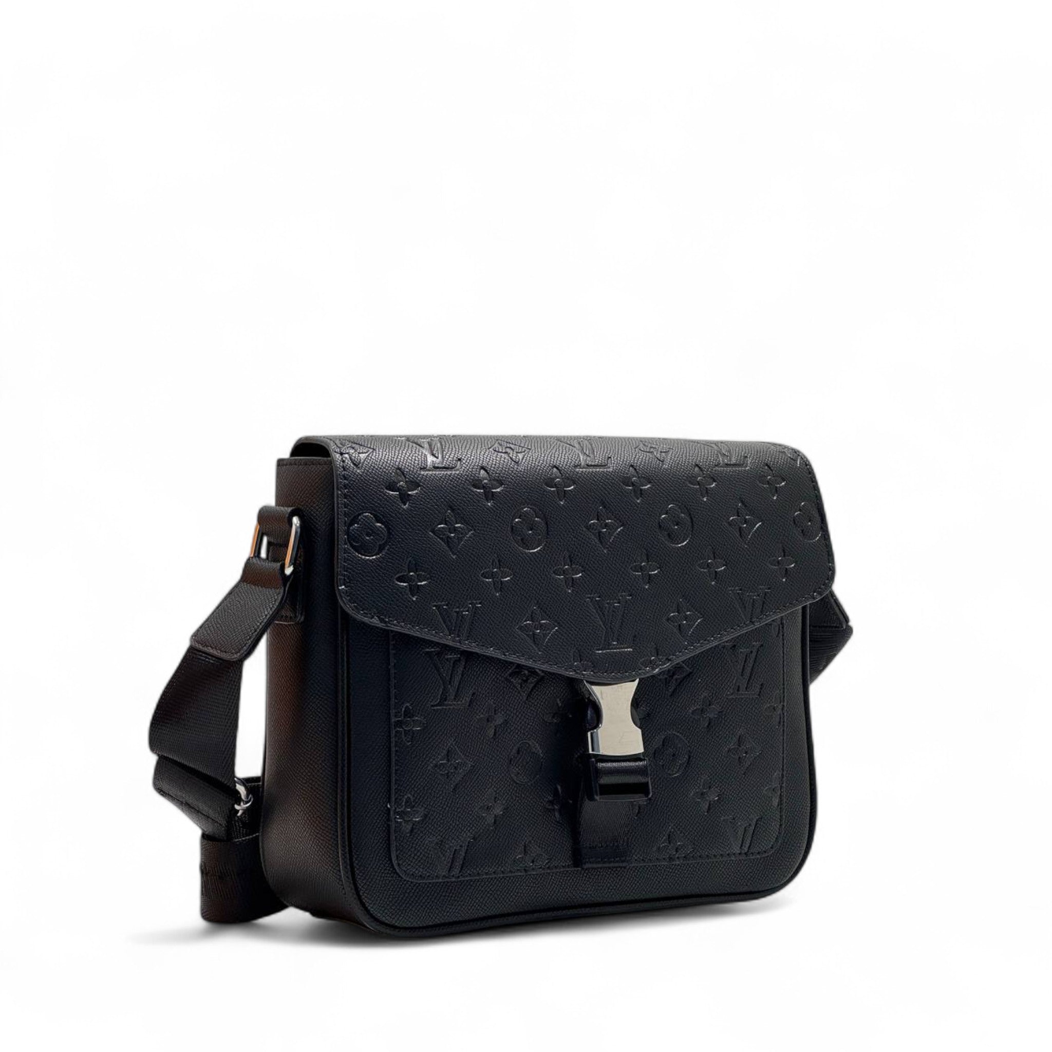 Louis Vuitton Monogram Embossed Crossbody β Classic Black Luxe π€π