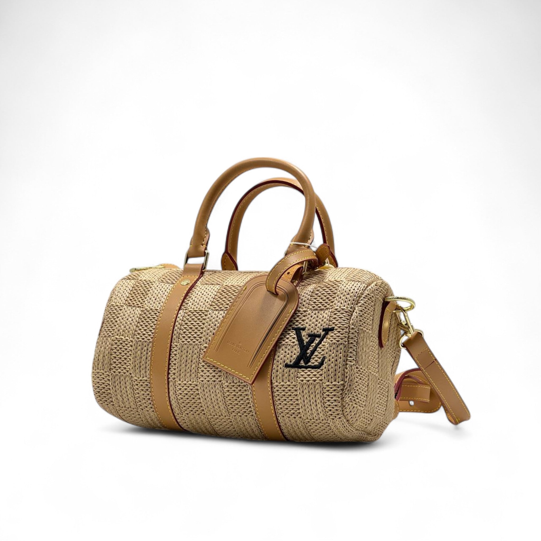 Louis Vuitton Raffia Duffle Bag โ Natural Elegance Edition ๐๐พ