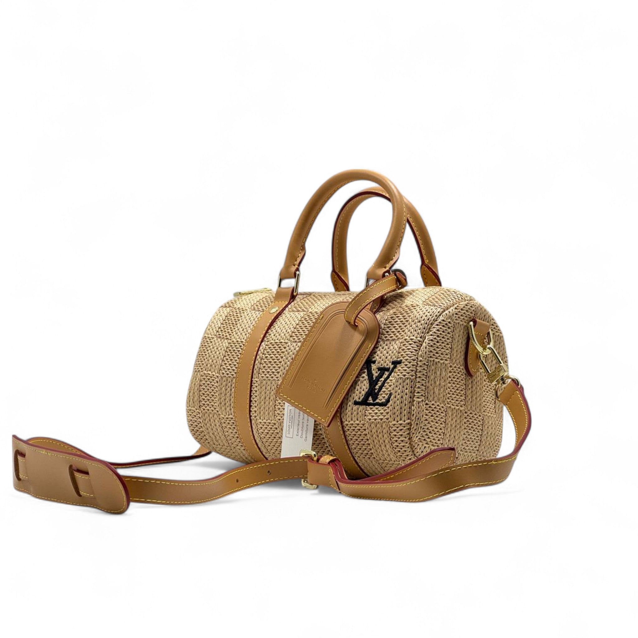 Louis Vuitton Raffia Duffle Bag โ Natural Elegance Edition ๐๐พ