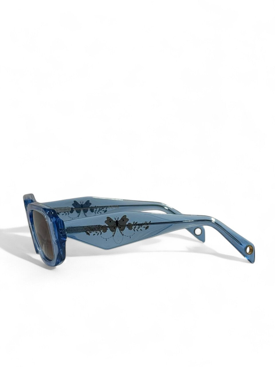𩵠Pucci Sky Blue Bold-Frame Sunglasses