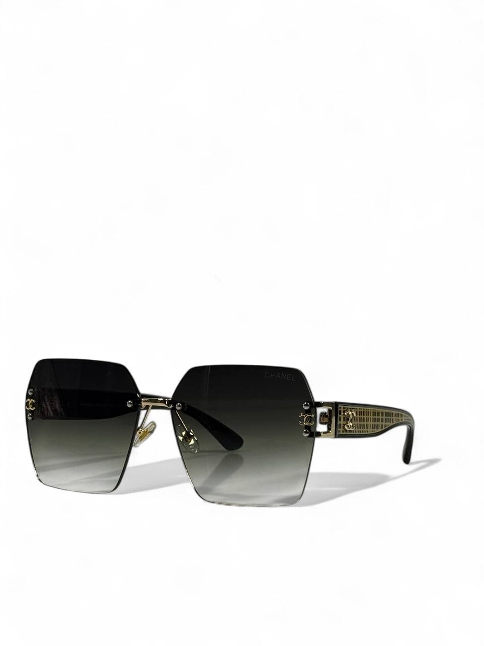 Chanel Square Luxe Sunglasses π€ | Unisex Gold Accent Rimless Eyewear