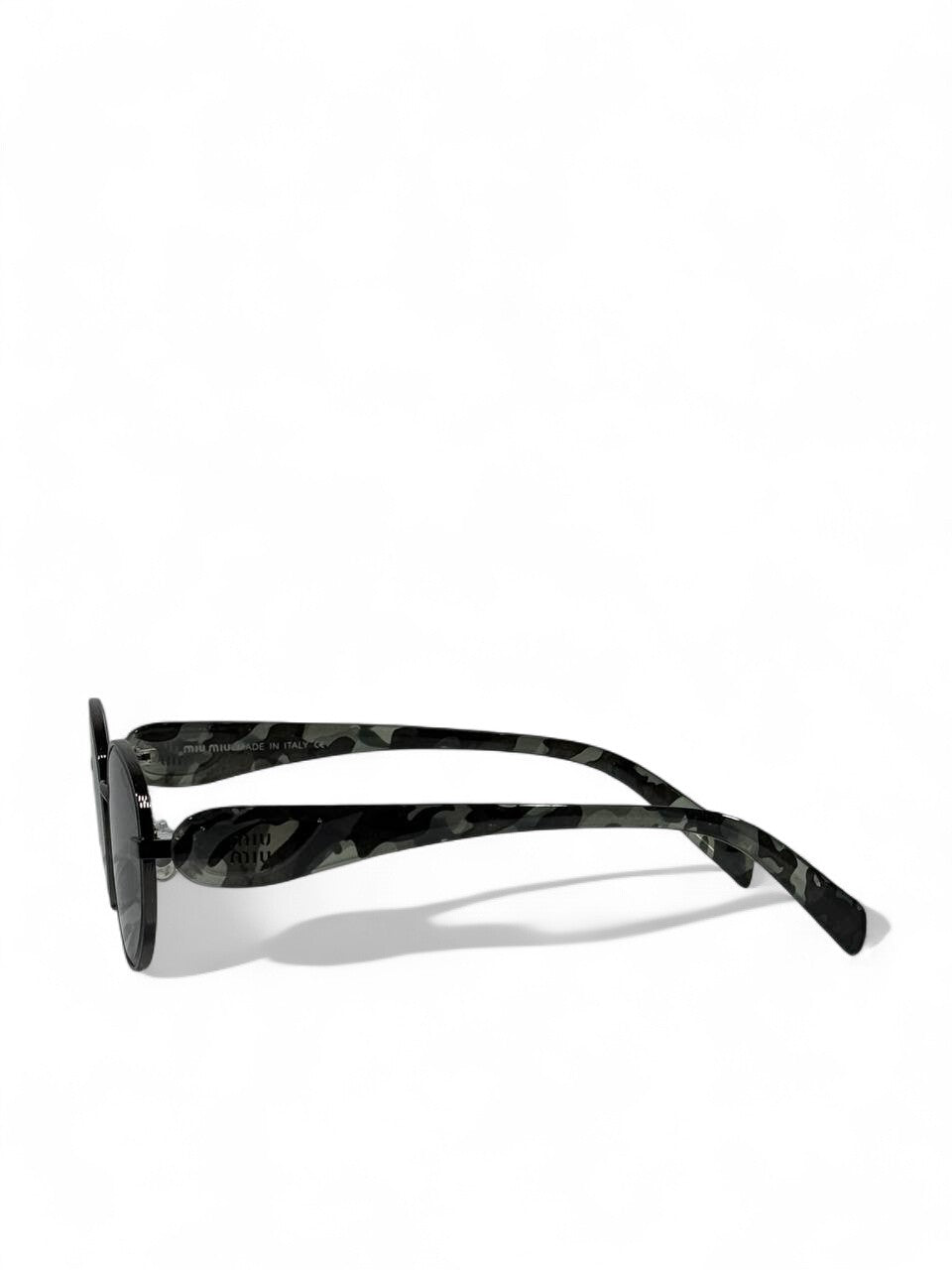 π€ Miu Miu Camo Round-Frame Statement Sunglasses