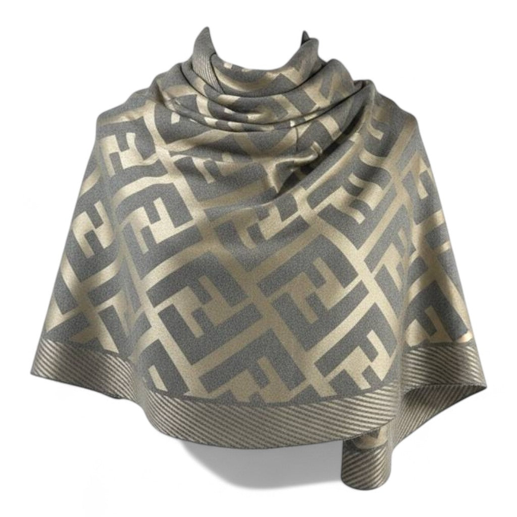 π©Άβ¨ Fendi Double-Face Scarf β Beige & Grey Luxe Edition