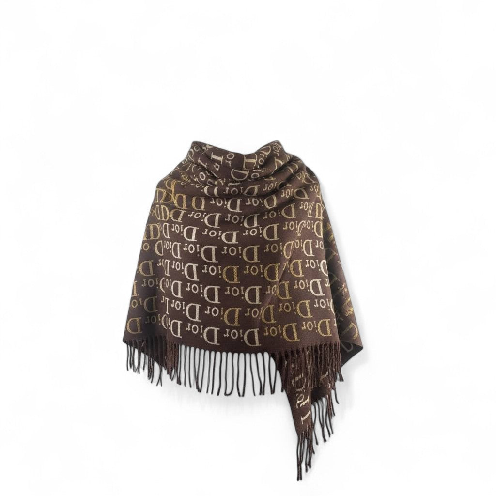 Dior Double-Face Luxury Scarf đ¤ | Reversible Monogram Shawl with Tassels
