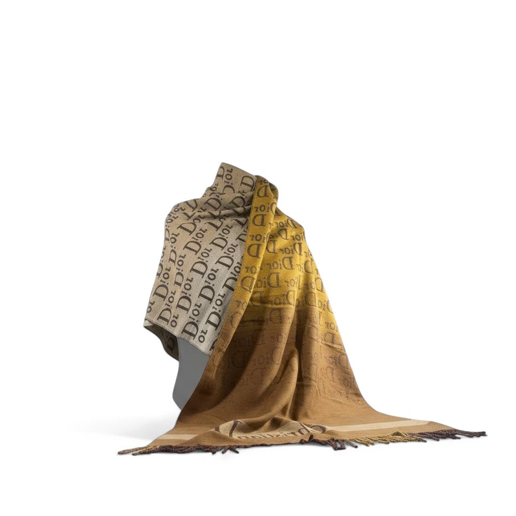 Dior Double-Face Luxury Scarf đ¤ | Reversible Monogram Shawl with Tassels
