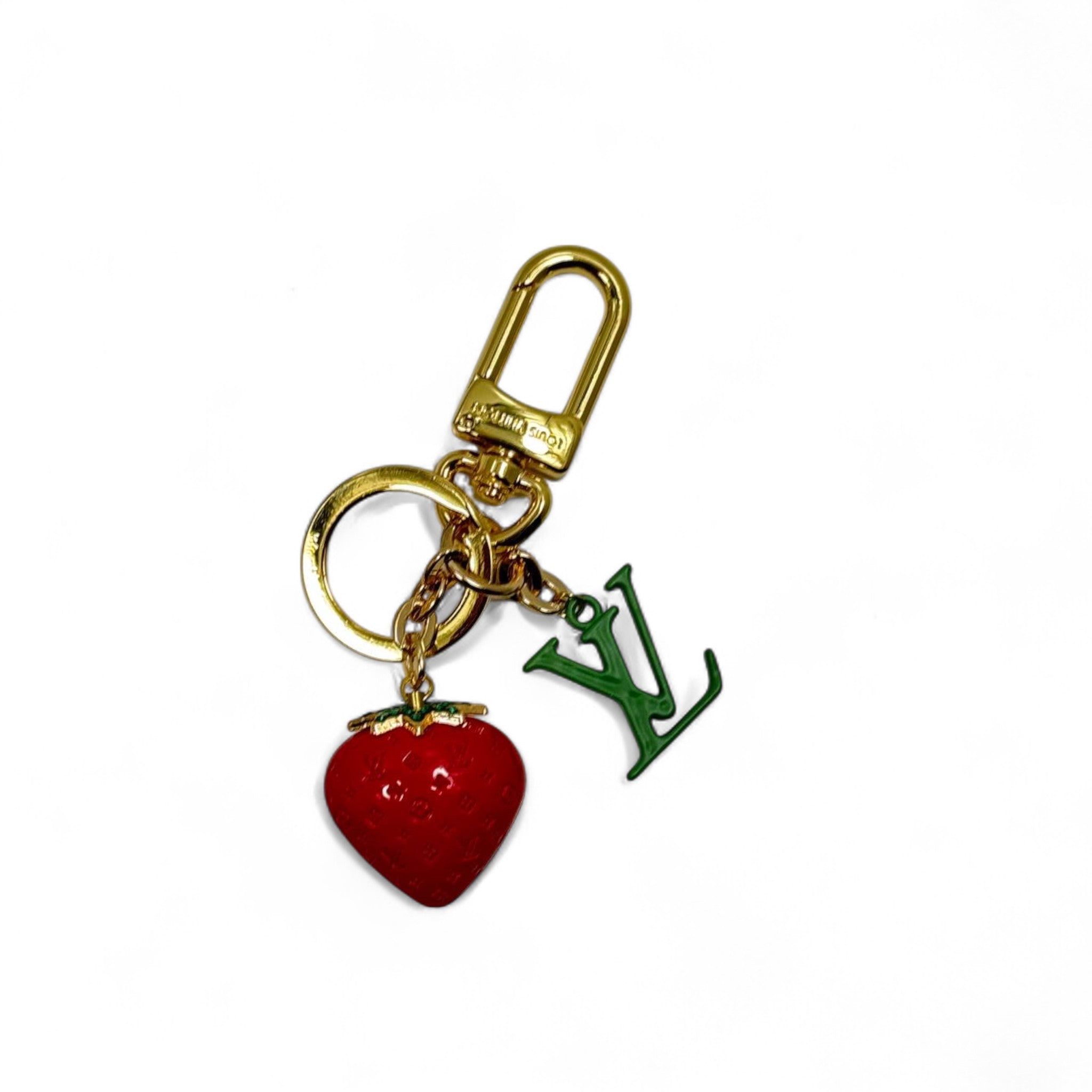 Louis Vuitton Strawberry Charm Keychain πβ¨ β Limited Fruity Edition