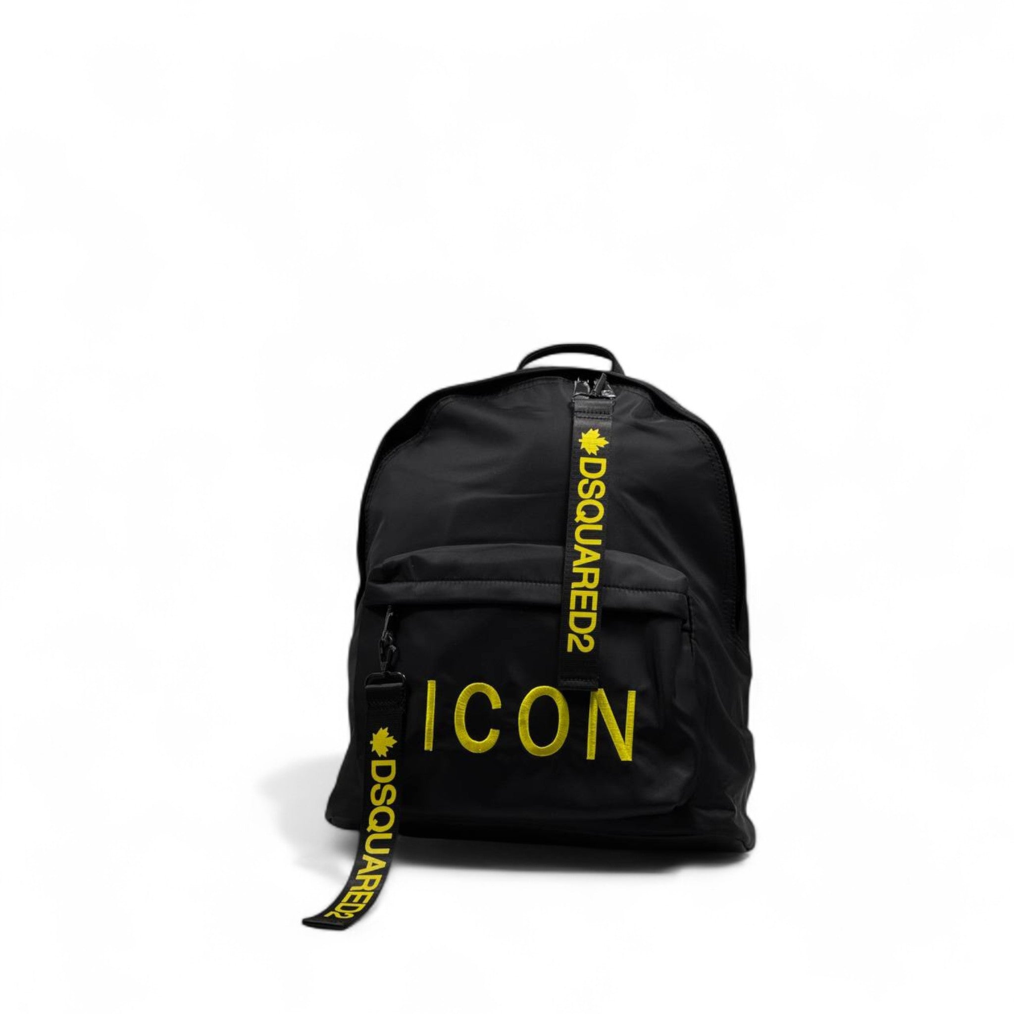 Dsquared2 ICON Black Backpack with Yellow Logo 💼⚡