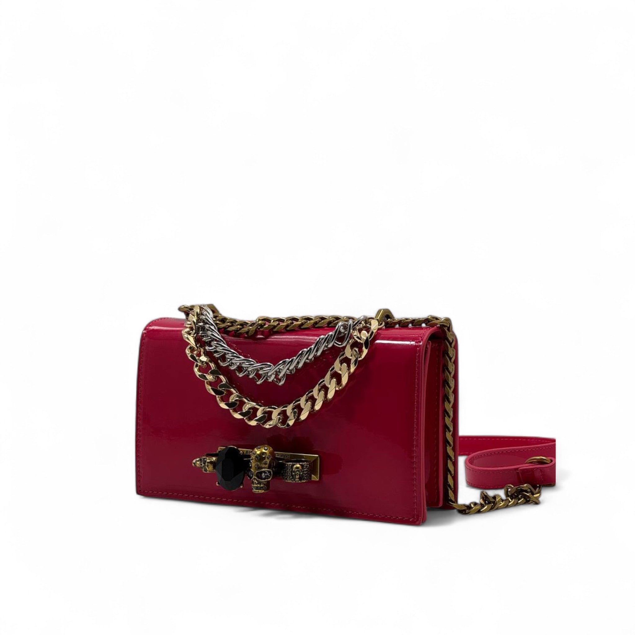 Alexander McQueen Skull Chain Bag β Bold in Pink ππ