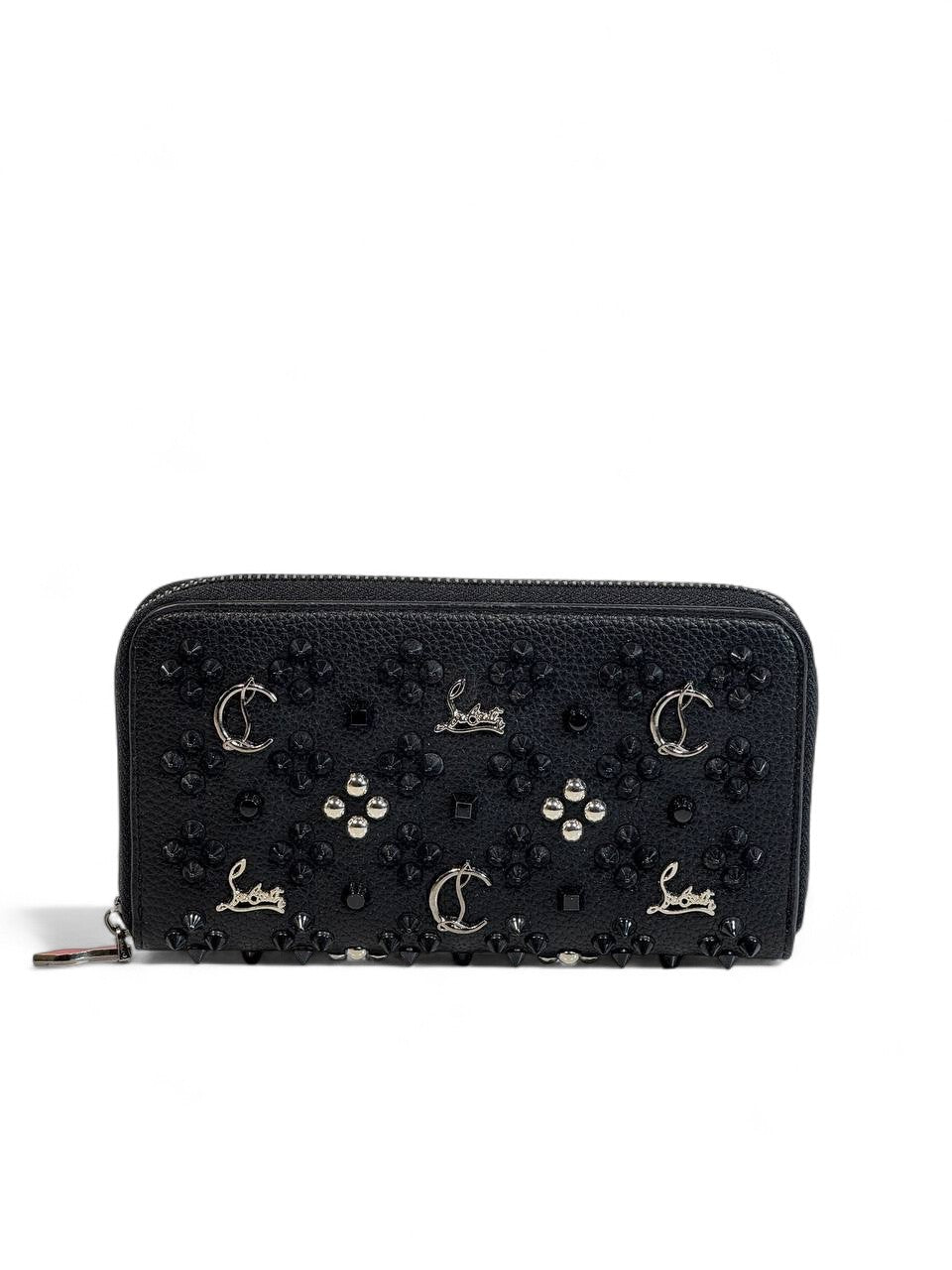 π€ Christian Louboutin Black Studded Wallet β Glamorous Edge, Timeless Sophistication π