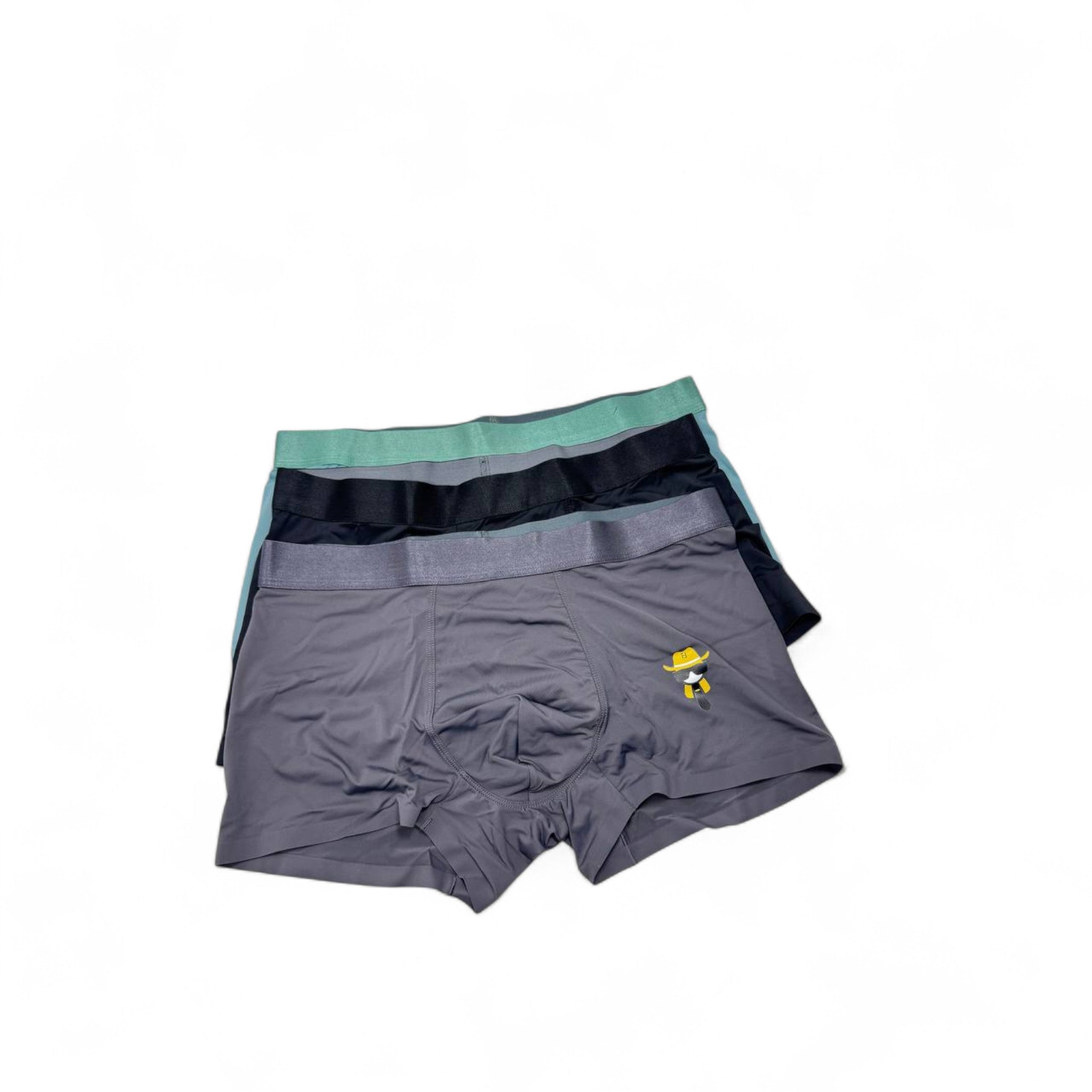 Fendi Style Boxer Briefs - 3 Pack 🟩⚫🩶 | Sleek Comfort with Designer Edge
