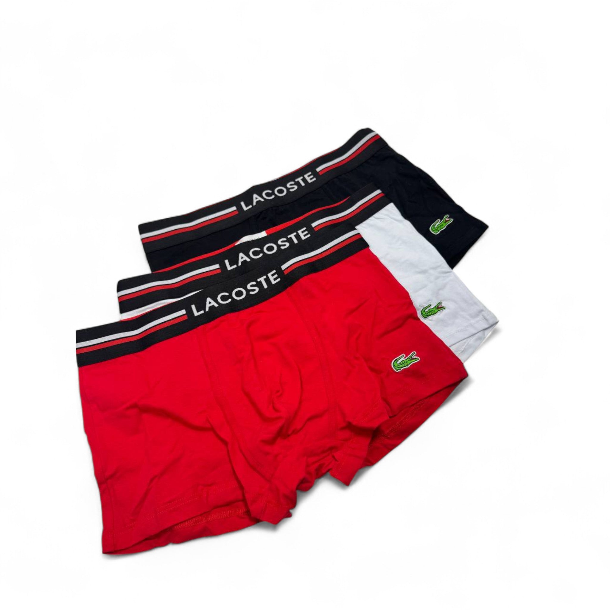 Lacoste Tricolor Boxer Briefs β 3 Pack, Premium Comfort with Signature Style