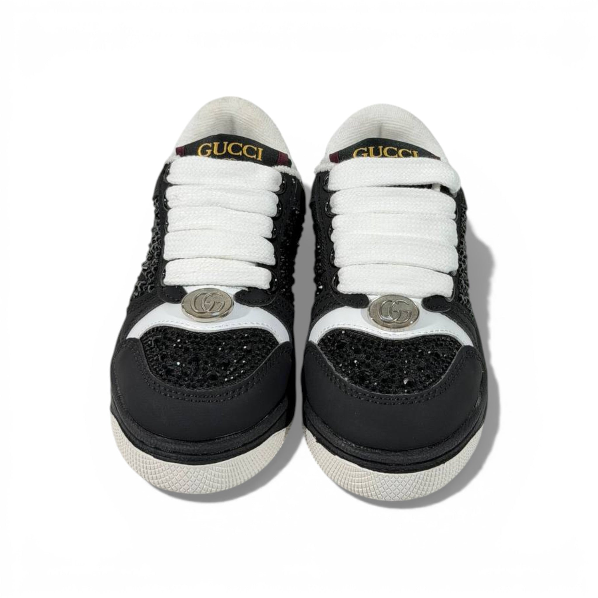 Gucci Kids Black Sneakers β Classic Style with Sparkle Details β¨π