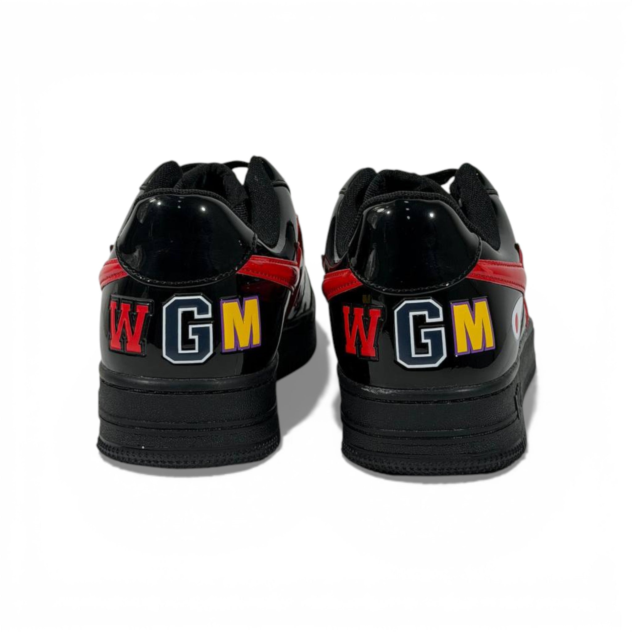 BAPE-Style Black Sneakers with Red Star Graphic β Streetwear Statement Shoes π₯π