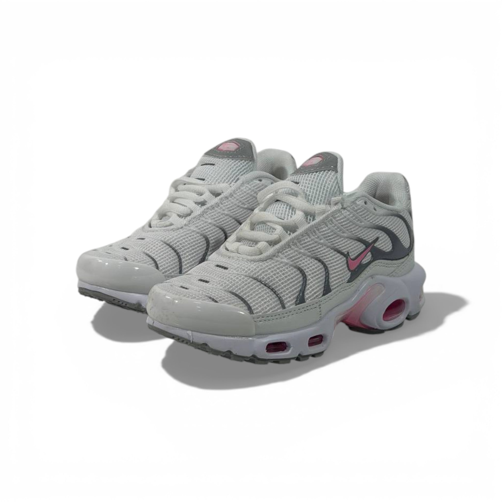 Nike Kids Air Cushion Sneakers – Pink & Grey Sport Shoes 👟💗