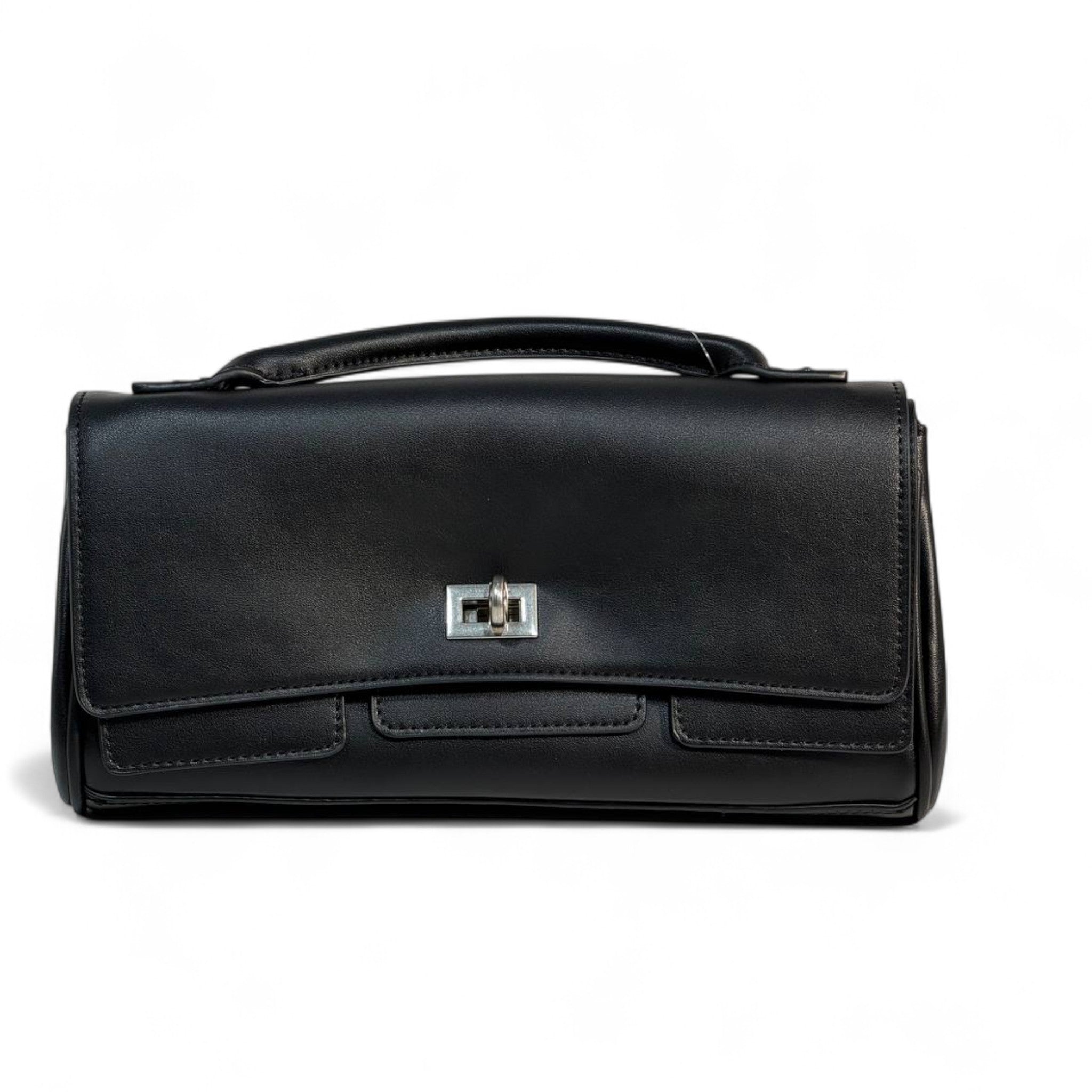 Balenciaga Black Leather Handbag with Silver Hardware π€ | Timeless Parisian Minimalism