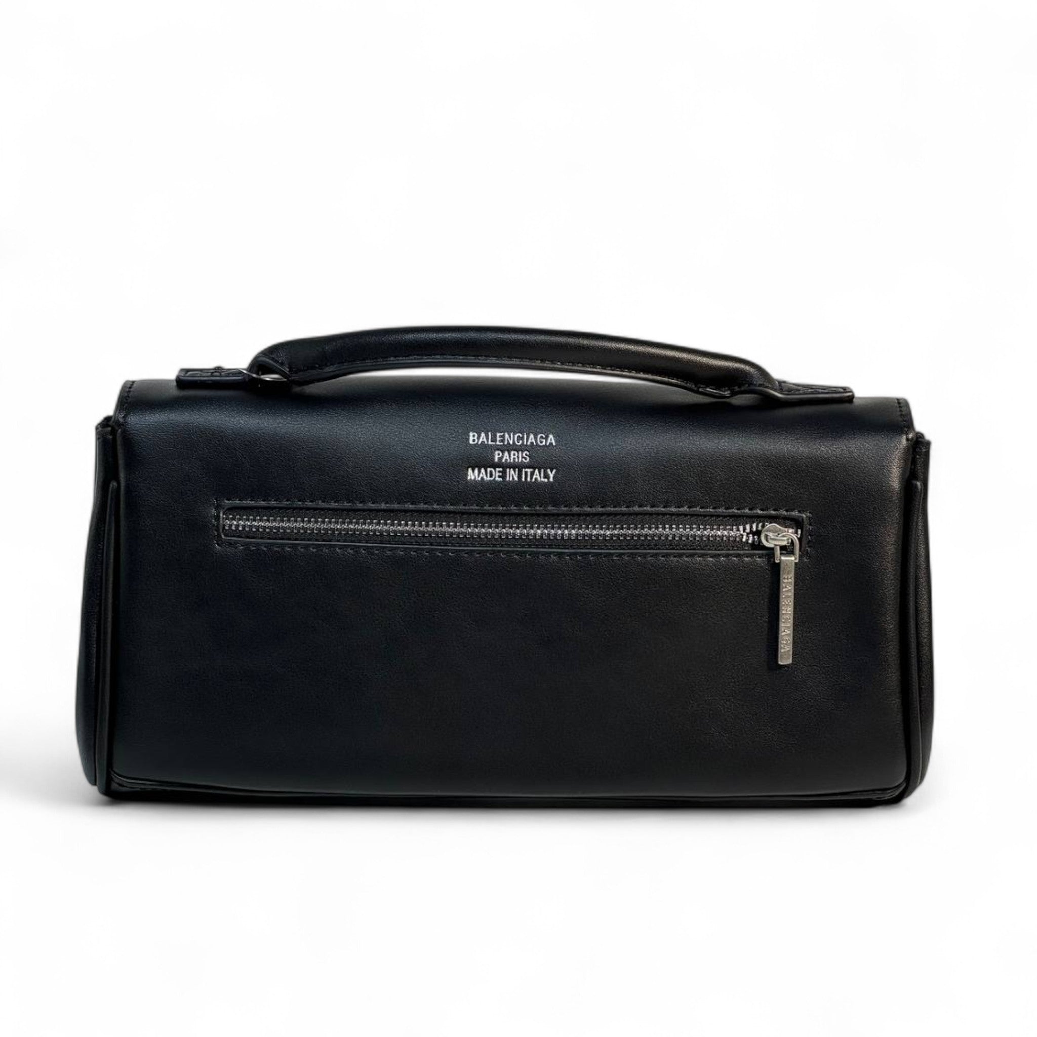 Balenciaga Black Leather Handbag with Silver Hardware π€ | Timeless Parisian Minimalism