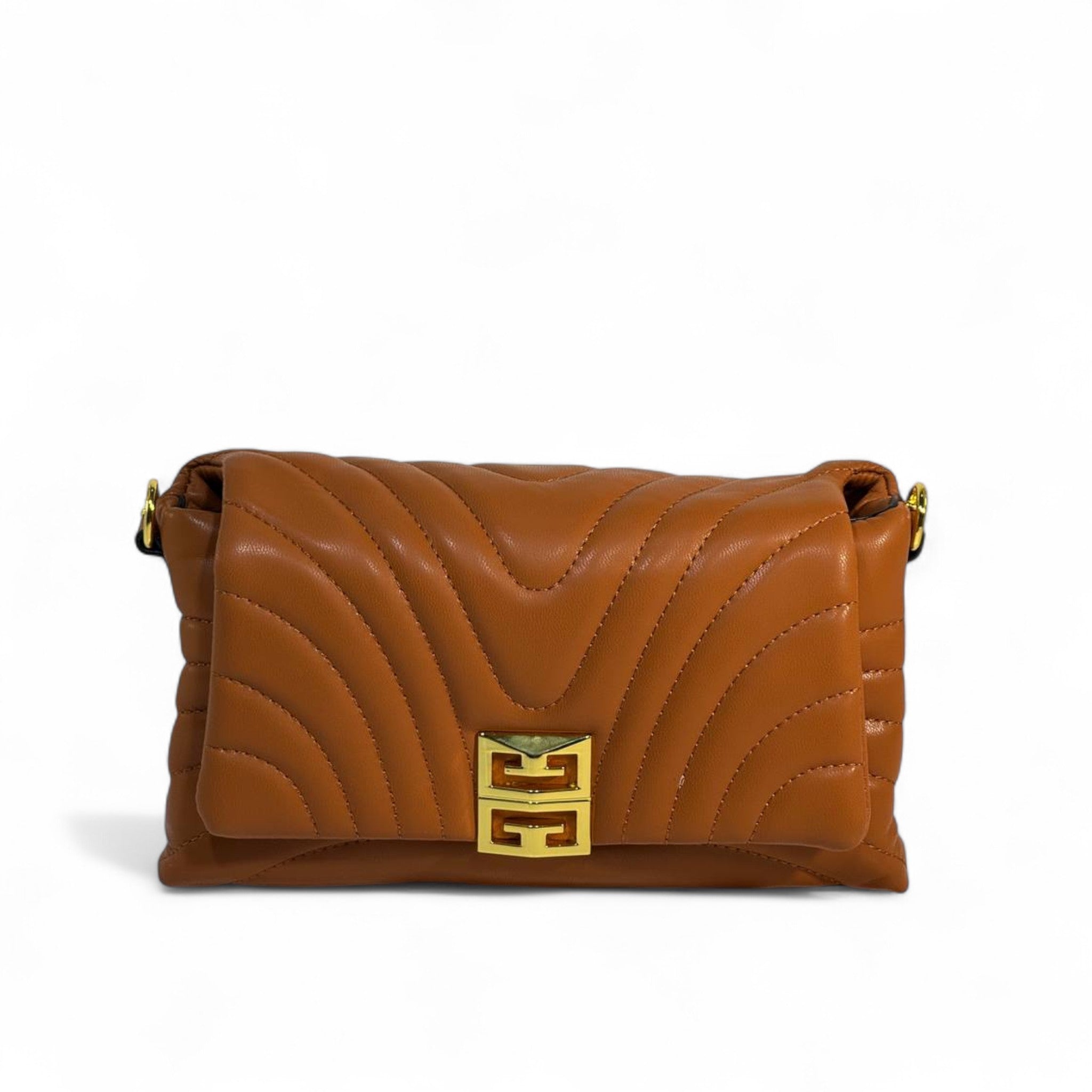 Givenchy Tan Quilted Leather Bag – Gold 4G Icon Shoulder Bag