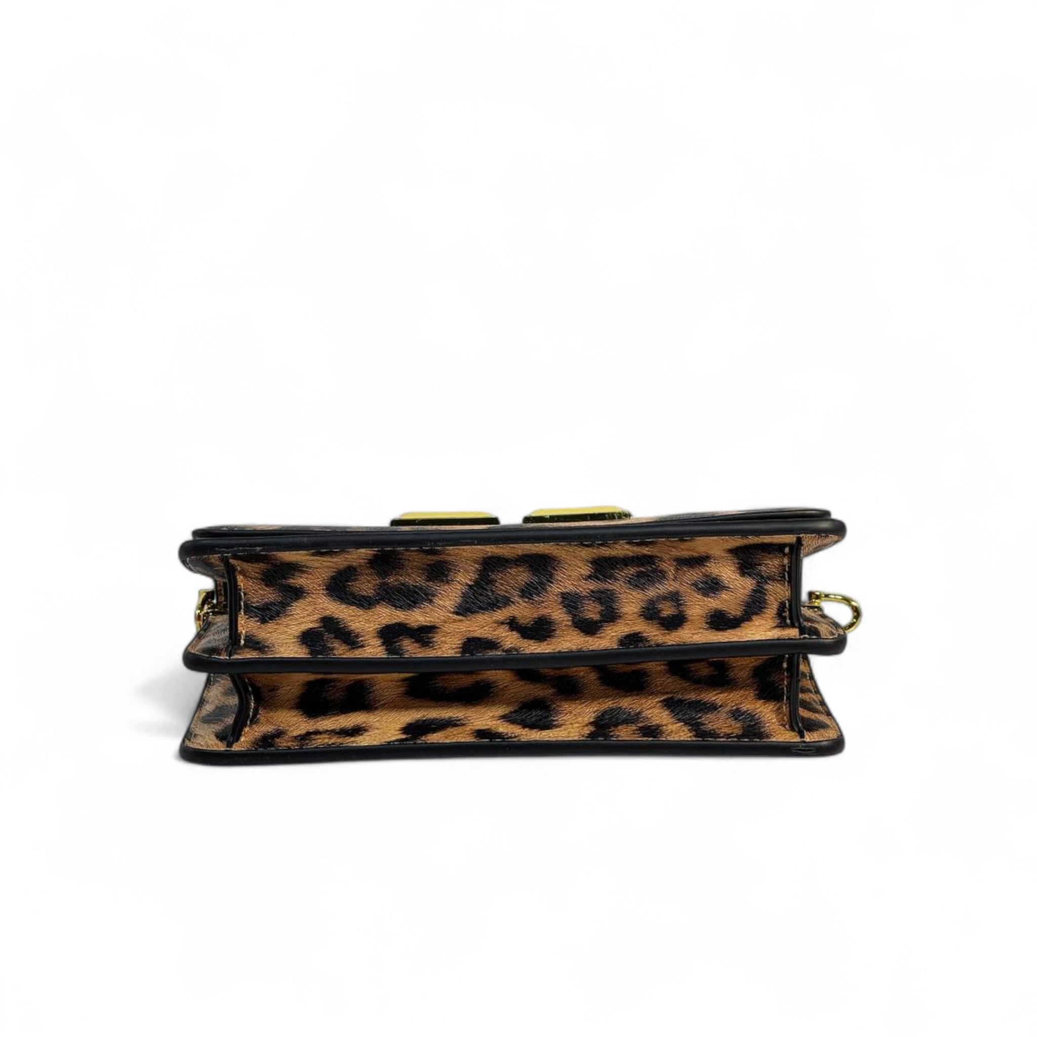 Elisabetta Franchi Leopard Print Handbag đ | Gold Twist Handle Luxury Bag