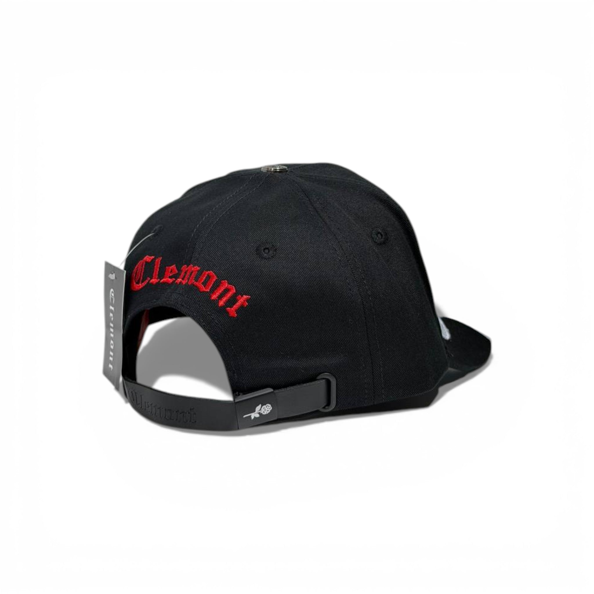 CLEMENT Logo Baseball Cap 🧢🔥🖤 Bold Flame Design Streetwear Statement