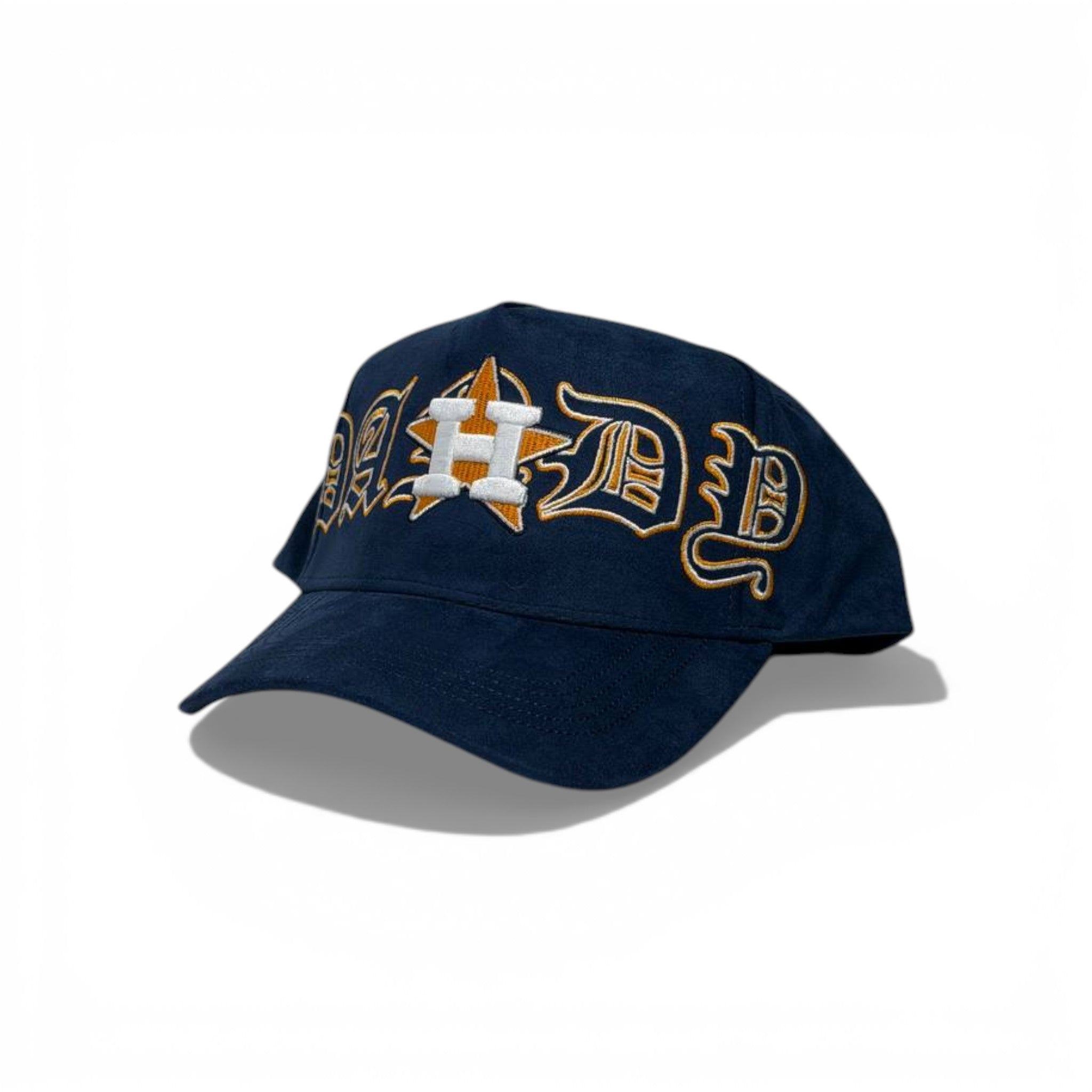 š§¢ Houston Astros Gothic Embroidered Navy Baseball Cap ā Vintage Streetwear Hat āš„