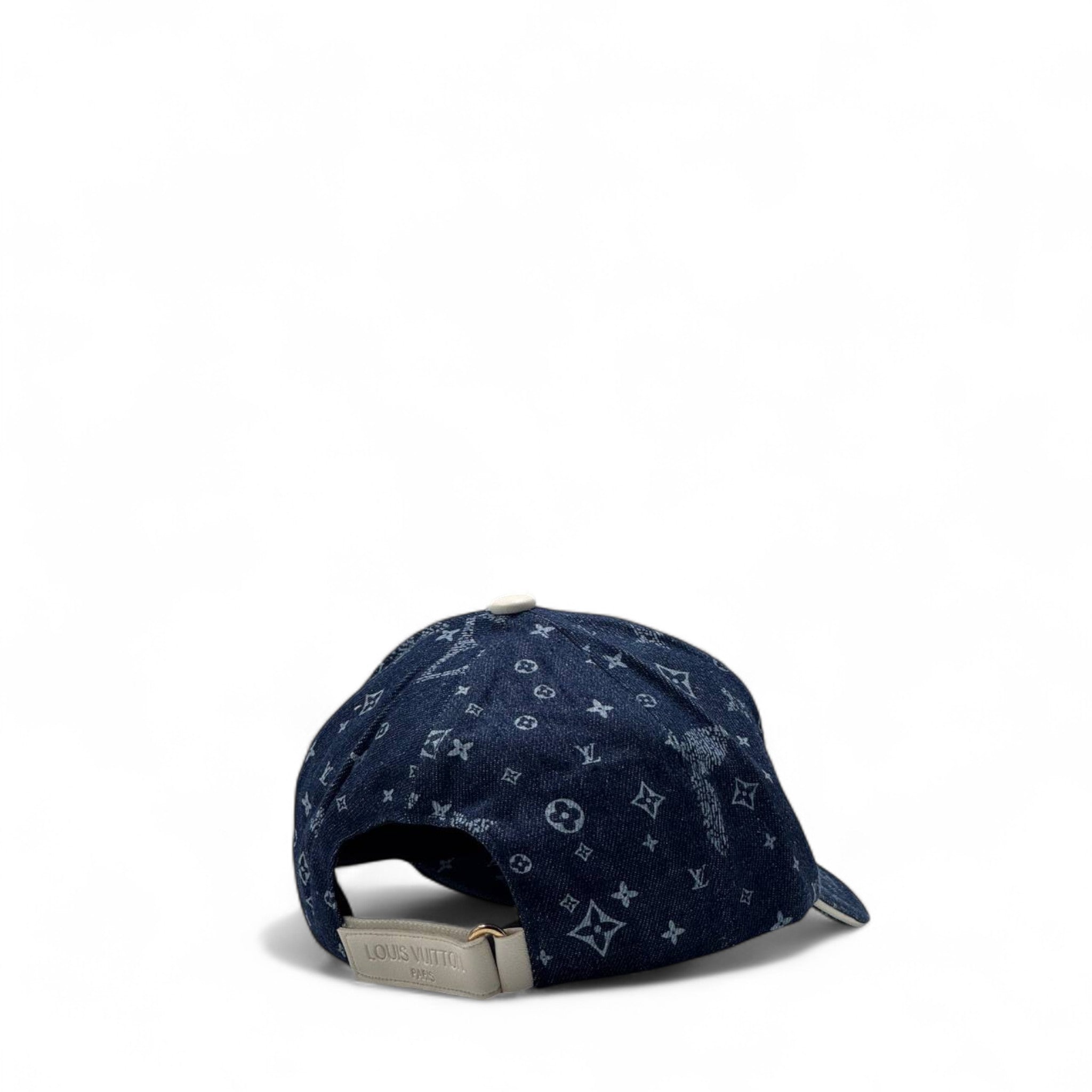 Louis Vuitton Denim Monogram Cap π β "LOVE" Embroidered Street Style Hat