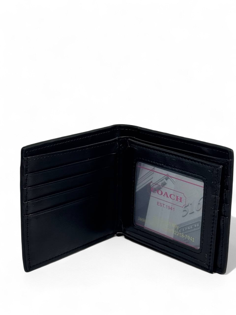 Coach-Inspired Black Embossed Wallet β Classic New York Elegance in Your Pocket π€β¨