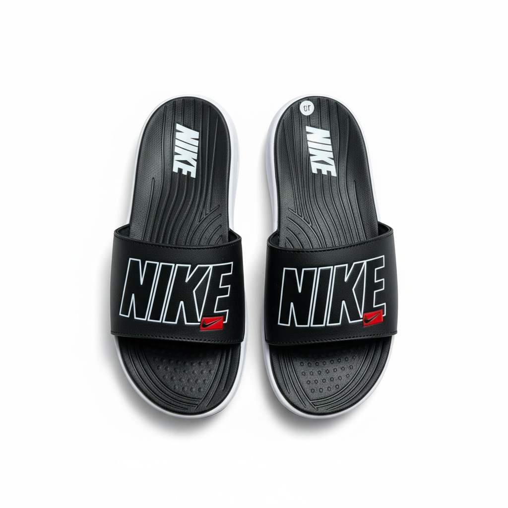 Nike Air Cushion Slides Black & White β«π€ | Elevated Comfort Edition ππ₯