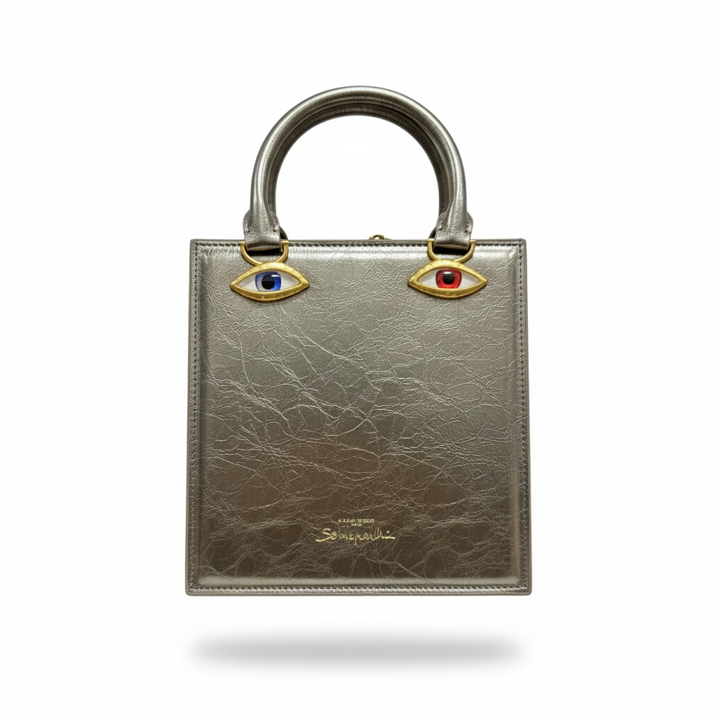 Schiaparelli Metallic Face Mini Tote β Champagne Gold Surreal Edition πβ¨