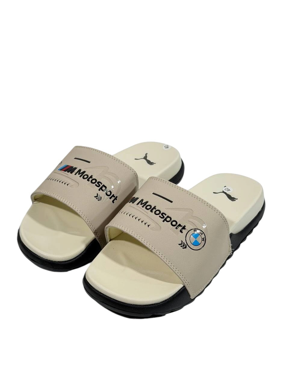 PUMA BMW M Motorsport Slide Sandals β Cream Edition π€π