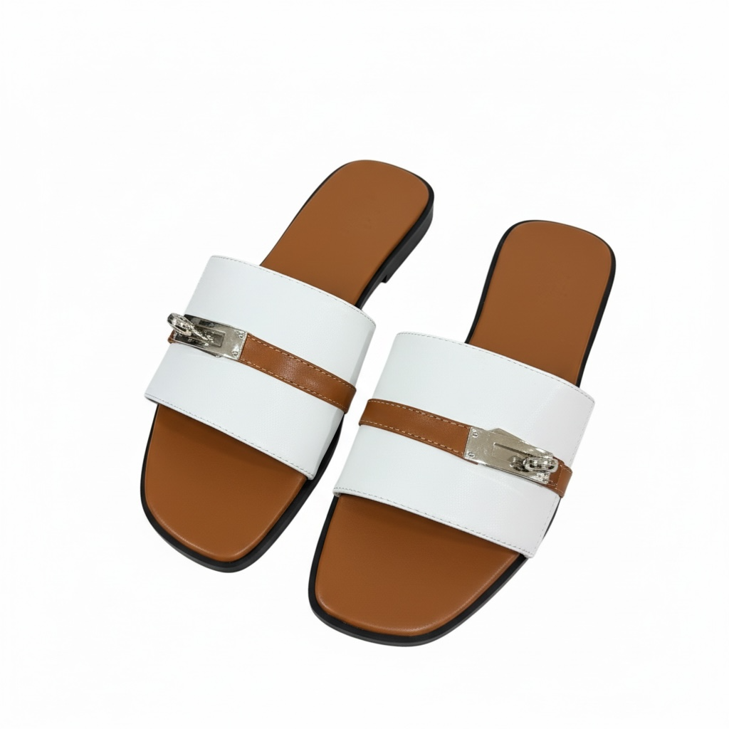 HERMΓS Inspired Oran Lock Sandals π€π€ | Classic Contrast Edition