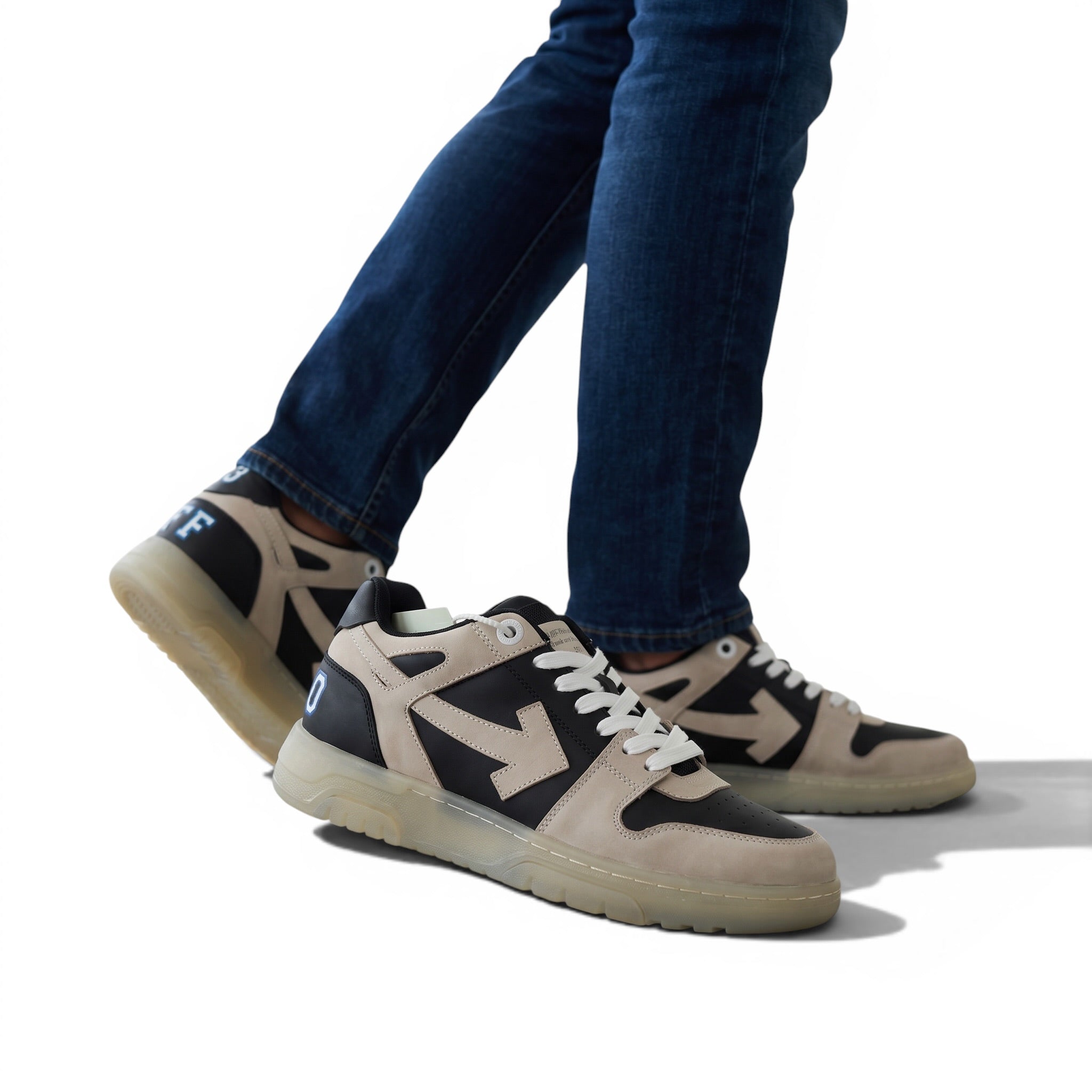 Off-White™ Out of Office “13” Sneakers – Grey/Black/Blue Limited Edition