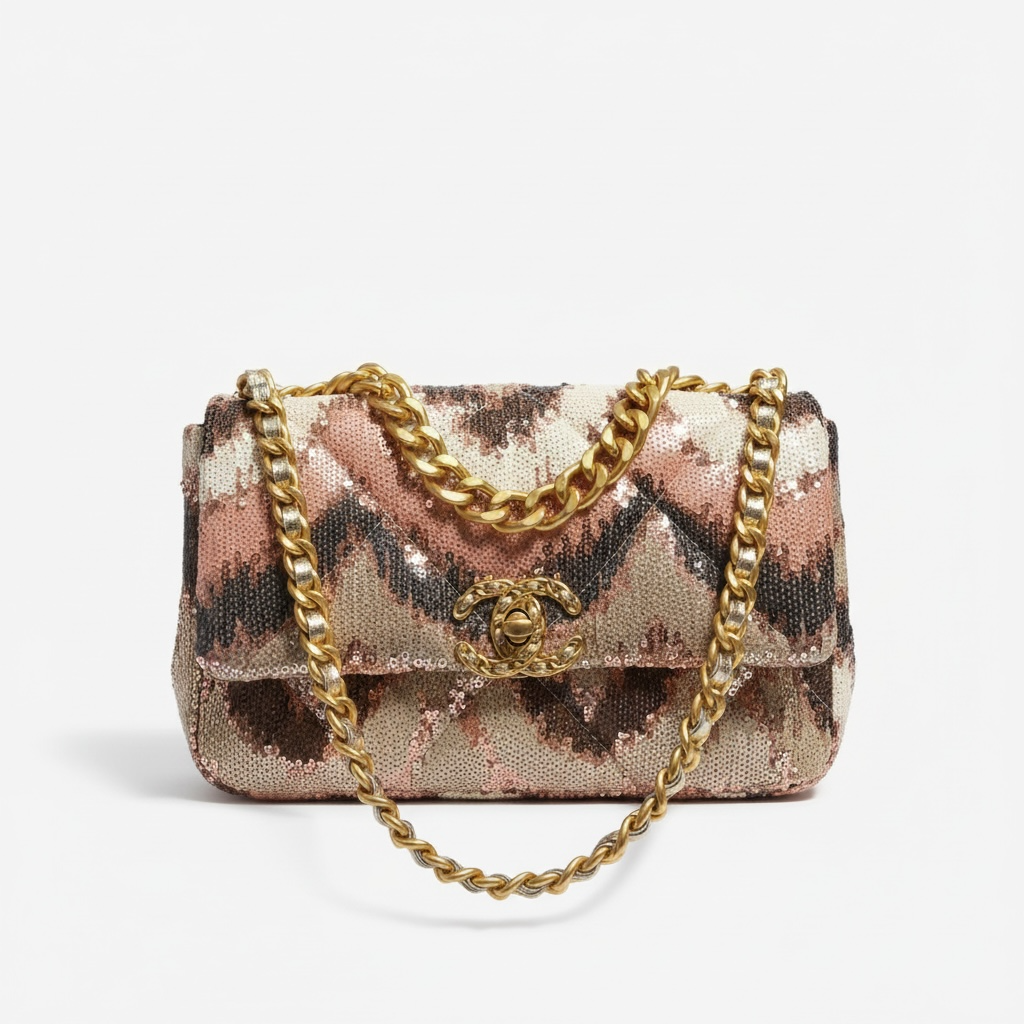 πβ¨ Chanel Sequin Chevron Flap Bag β Multicolor Elegance ππ€